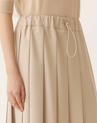 Fabiana Filippi Pleated Skirts In Techno Tailoring In Neutral