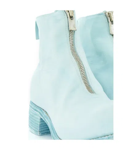 Guidi Pl1 Front Zipper Bootie In Blue