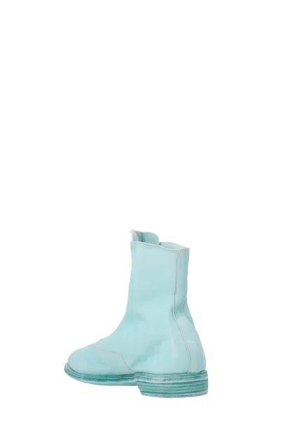 Guidi Zippered Ankle Boots In Blue