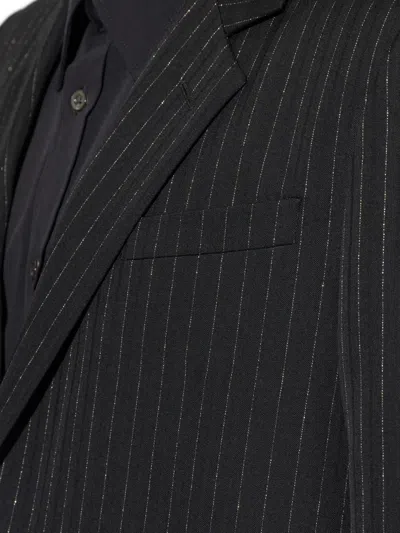 Alexander Mcqueen Pinstriped Blazer In Black