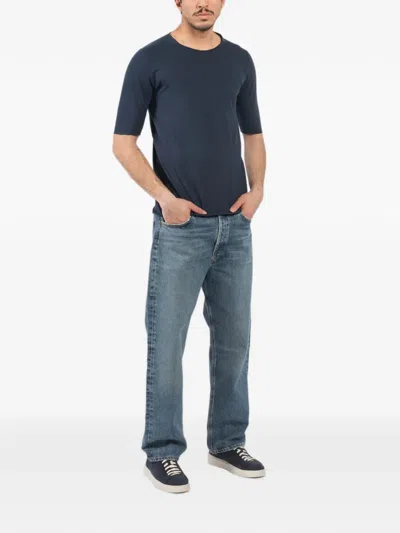 Hannes Roether Crew-neck T-shirt In Blue