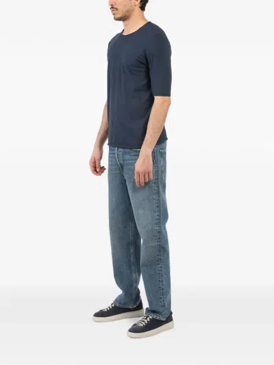 Hannes Roether Crew-neck T-shirt In Blue