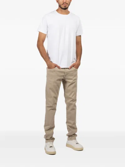 Jude Axe Button Jeans In Brown