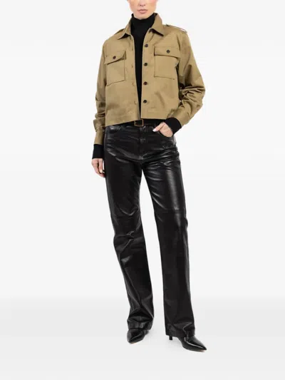 Arlo Mott Flap-pocket Jacket In Brown