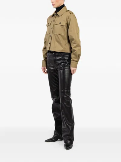 Arlo Mott Flap-pocket Jacket In Brown