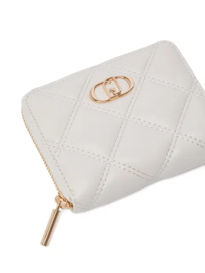 Liu •jo Monogram-plaque Quilted Wallet In Neutral