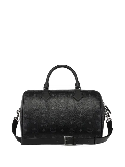 Mcm Ella Boston Bag In Maxi Monogram Leather In Pink
