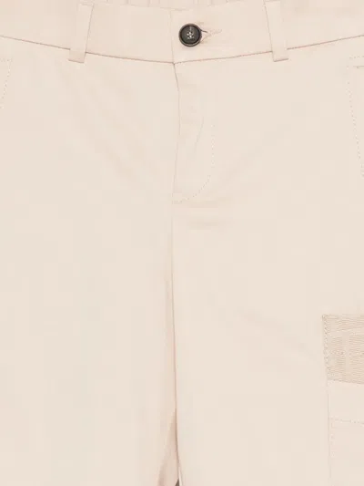 Fendi Patch Shorts In Neutral