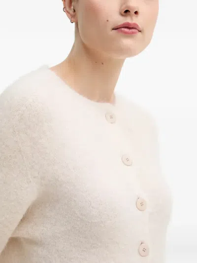 Sandro Ferrone Buttoned Cardigan In Neutral