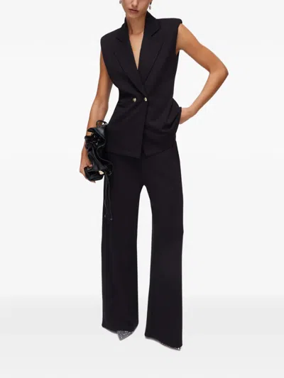 Liu •jo Chain-detail Knitted Trousers In Black