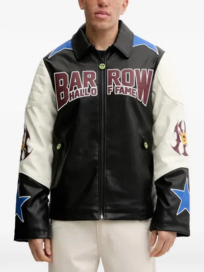 拼接图案印花夹克