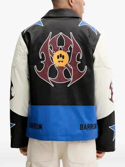 拼接图案印花夹克