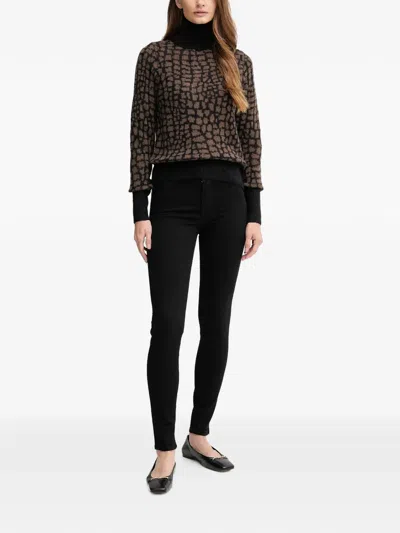 Joop Kordula Patterned Roll-neck Sweater In Brown