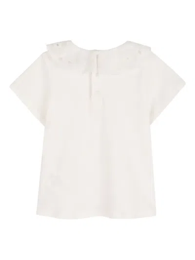 Chloé Lace-collar Top In White