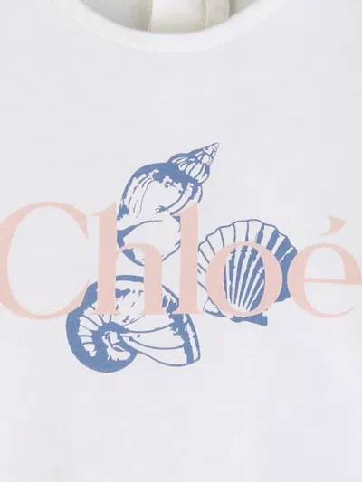 Chloé Logo-print T-shirt In White