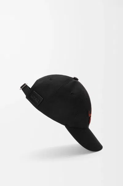 Loewe Logo-patch Baseball Cap In Black