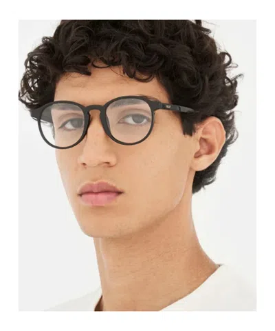 Retrosuperfuture Geometric Frame Eyeglasses (non-prescription) In Black