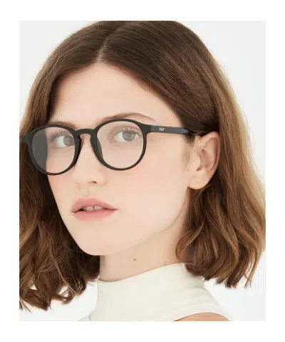 Retrosuperfuture Geometric Frame Eyeglasses (non-prescription) In Black