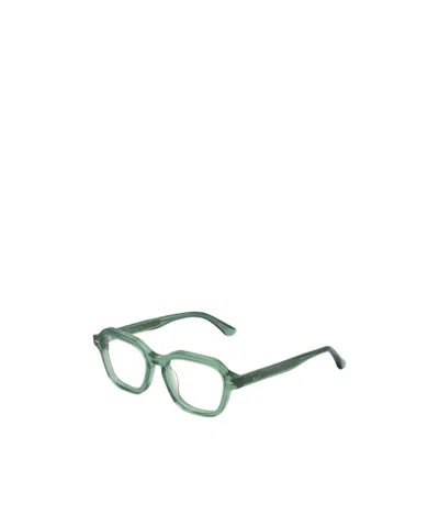 Retrosuperfuture Geometric Frame Eyeglasses (non-prescription) In Green