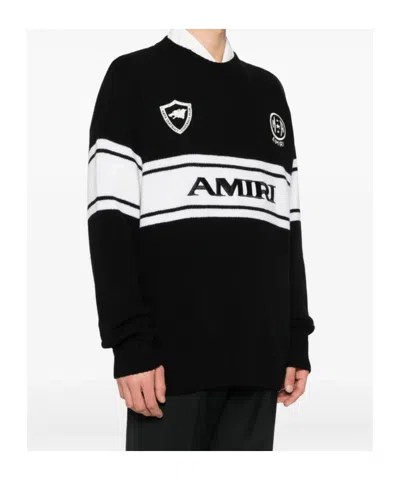 Amiri Long-sleeved Knitted Pullover In Black