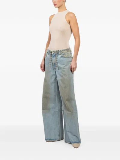 Ezr Chain-embellished Jeans In Blue