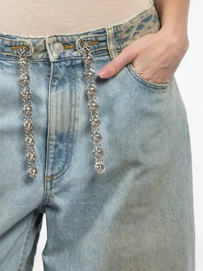 Ezr Chain-embellished Jeans In Blue