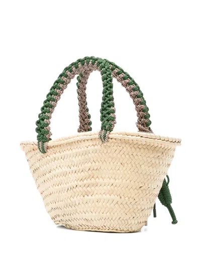 Alemais Macrame Midi Basket In Neutral
