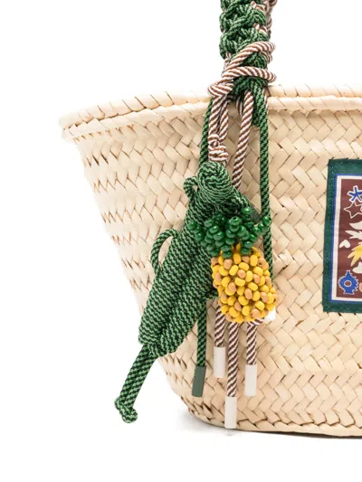 Alemais Macrame Midi Basket In Neutral
