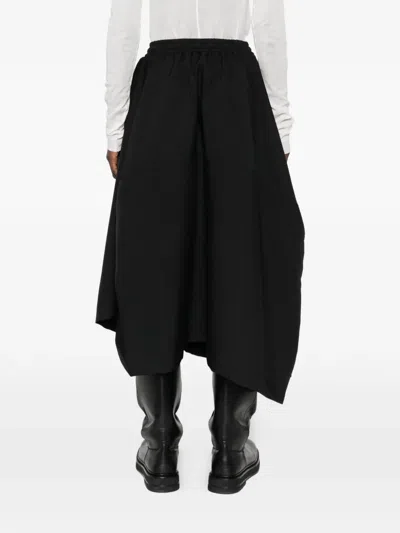 Y-3 Asymmetric-hem Midi Skirt In Black