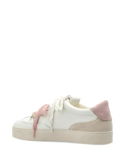 Stuart Weitzman Colton Lace-up Sneakers In White