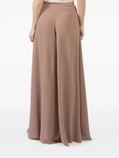 Lapointe Georgette Pockets Wide-leg Trousers In Brown