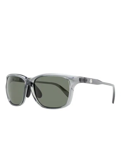 Moncler Rectangular Emblem Sunglasses In Gray