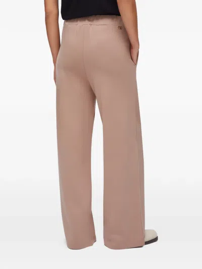 Liu •jo Chain-detail Knitted Trousers In Brown