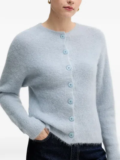 Sandro Ferrone Buttoned Cardigan In Blue