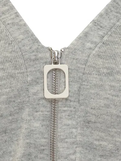 Jw Anderson Cardigan With Zip J.w Anderson In Gray