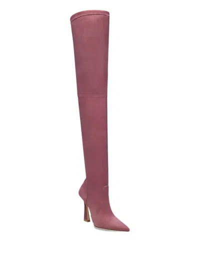 Stuart Weitzman Ultravinnie Pointed-toe Over-the-knee Boots In Pink