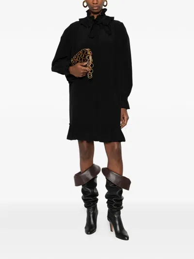 荷叶边迷你连衣裙