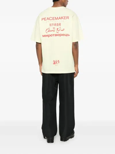 Oamc Peacemaker T-shirt In Yellow
