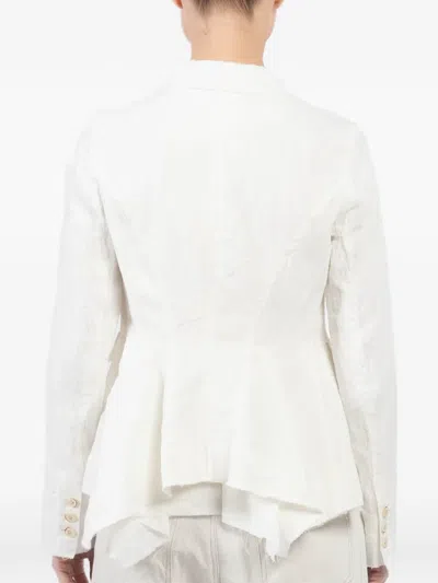 Forme D'expression Peplum Single-breasted Jacket In White