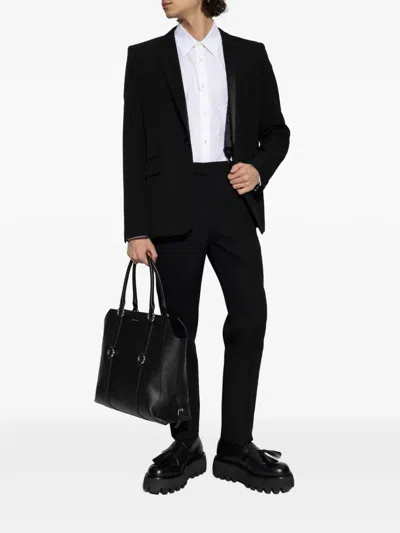 Alexander Mcqueen Shawl-lapel Single-breasted Blazer In Black