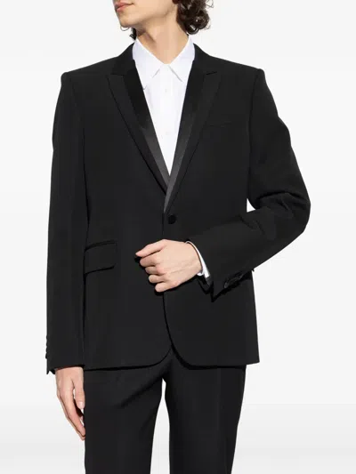 Alexander Mcqueen Shawl-lapel Single-breasted Blazer In Black