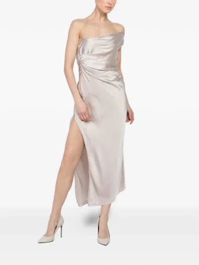 The Sei Asymmetric Midi Dress In Neutral