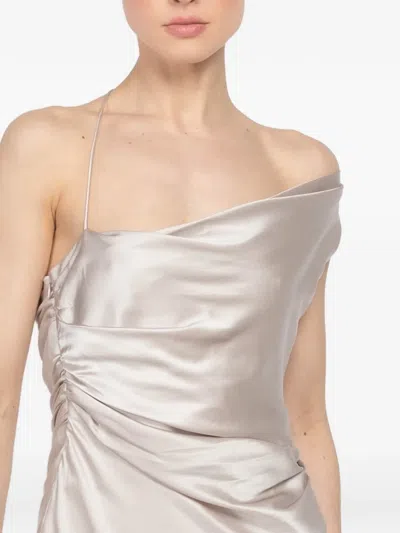 The Sei Asymmetric Midi Dress In Neutral