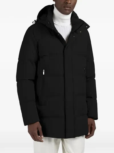 Paul & Shark Typhoon Re-4x4 Quilted Coat In Black