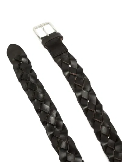 Gianni Chiarini Woven-design Belt In Black
