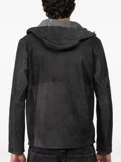 连帽拉链开合夹克