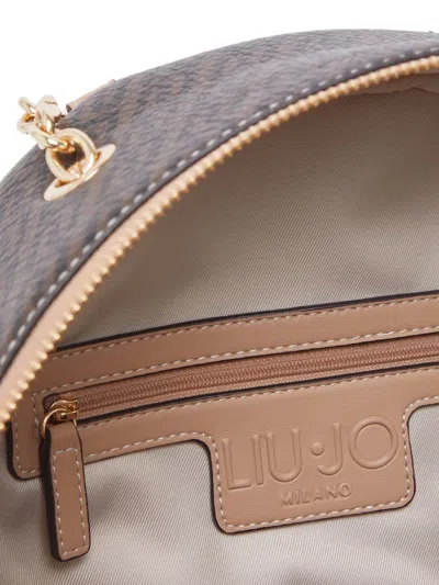 Liu •jo Monogram-pattern Backpack In Brown