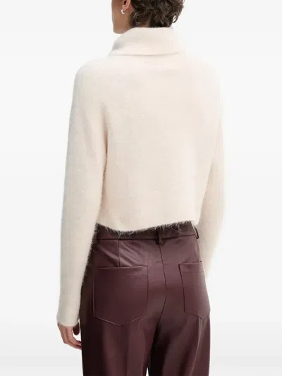 Sandro Ferrone Roll-neck Sweater In Neutral