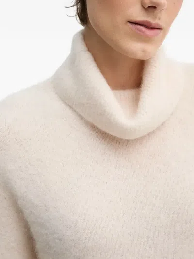 Sandro Ferrone Roll-neck Sweater In Neutral
