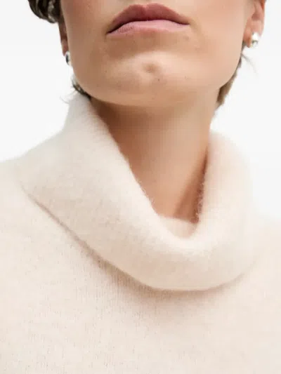 Sandro Ferrone Roll-neck Sweater In Neutral
